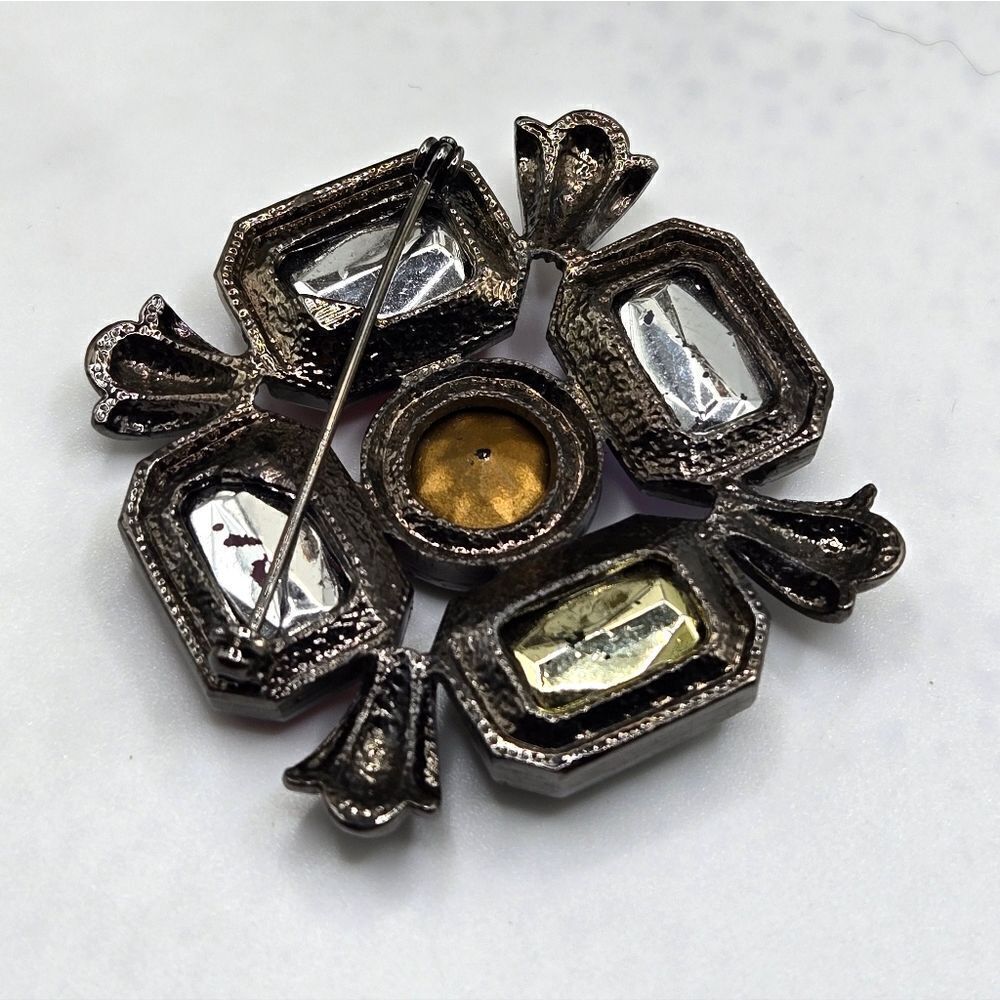 "5/$25" Retro Multicolored Brooch Pin - Picture 4 of 6